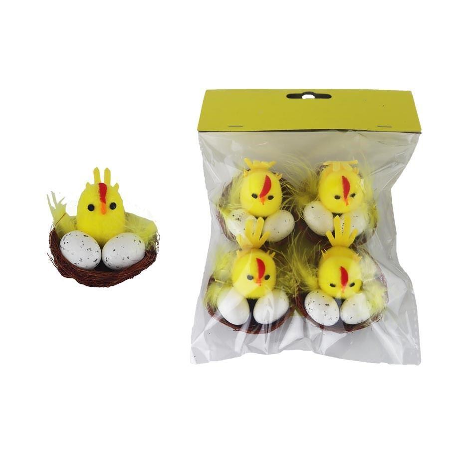 Slepička s vajíčky, 4 ks X5760