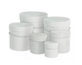 Flower box Ø 25/23/20/18/15/13cm, bílá, set 6 ks