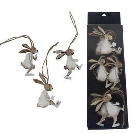 Velikonoční zajíček k zavěšení, 6 ks D6103