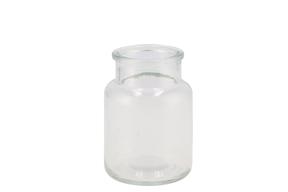 Sklo-váza MILKGLASS , Ø  7 cm, v. 10 cm, čirá