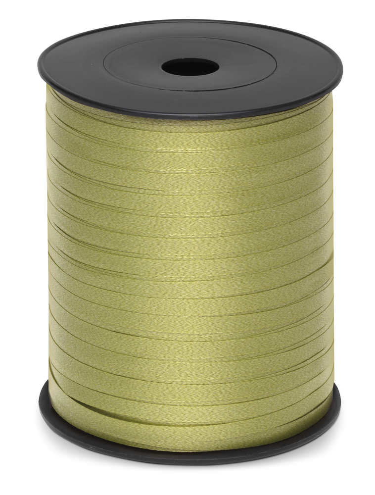 Stuha plastová liscio,  4,75cm x 500m, zelená olivová