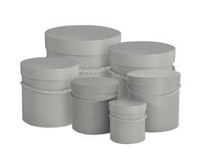 Flower box Ø 25/23/20/18/15/13cm, šedá, set 6 ks